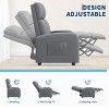 Comfortable Recliner Armchair Cover – Adjustable Backrest & Footrest – Linen-Look Stretch Slipcover - 4 of 4