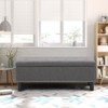 Okak Modern Functional Shoe Storage Bench with Nailhead Decor,Shoe Rack Shoe Bench with Cushion for Bedroom,Entrance - 3 of 4