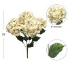Floral Home 21" Beige Hydrangea Bush with 5 Flower Heads - 1-Piece - 3 of 4