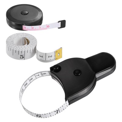 Unique Bargains Automatic Retractable Fitness Tailor Tape Double Scale Rulers and Measuring Tools 150cm/60 Inch 3 Pcs
