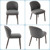 Dining Chair Set of 2,Modern Upholstered Kitchen Chairs with Ergonomic Back Support,Dining Room Chairs with Wood Legs for Kitchen Dining Room - 2 of 4