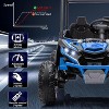 24V Kids UTV Off-Road, 4x4 Electric Truck w/Sunshade, Remote, LED Lights, Shock Absorber, Horn & Music Player - 3 of 4
