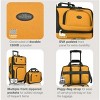 U.S. Traveler Rio Rugged Fabric Expandable Carry-on Luggage, 2 Wheel Rolling Suitcase, Orange, 2-Piece - 2 of 4