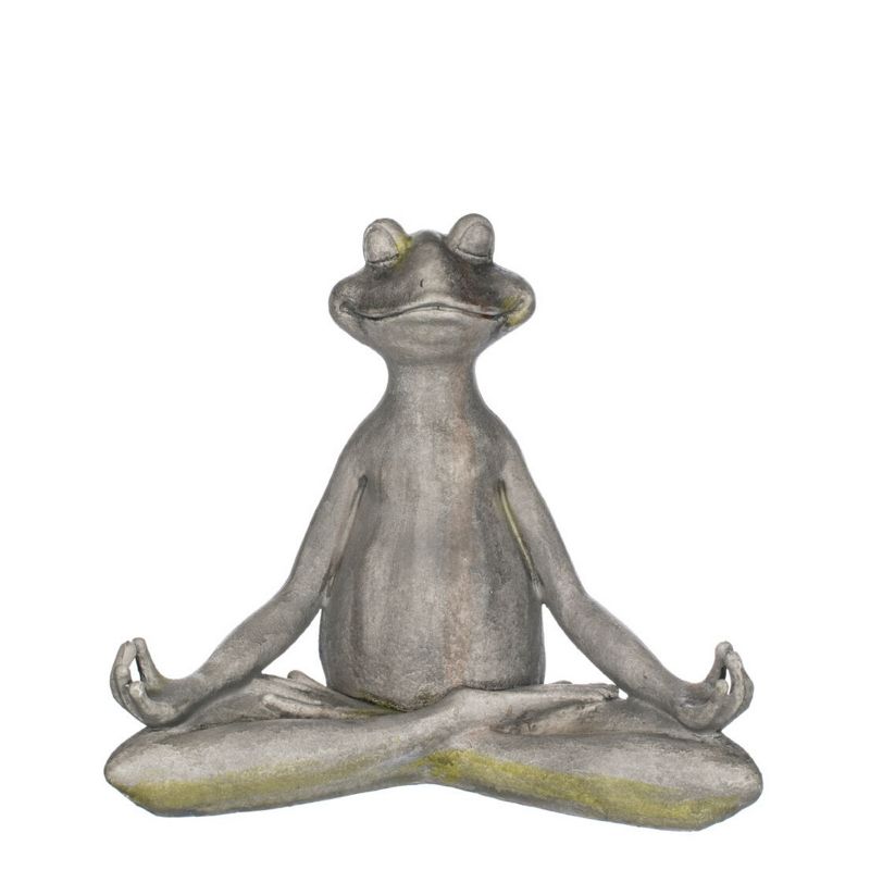Sullivans Yoga Resin Frog Figurine 15"H Gray, 4 of 5