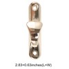 Unique Bargains Curtain Holdbacks Wall Peg Hooks Zinc Alloy 2.83"x0.63" 1 Pair - 3 of 4