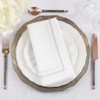 Saro Lifestyle Chain of Elegance Embroidered Chain-link Napkin (Set of 4), 20", Gold - 4 of 4