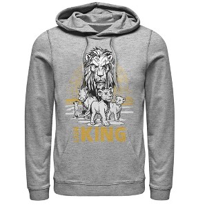 Men's Lion King Savannah Sunset Crew Pull Over Hoodie - 1 of 3