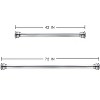 Home Mart Goods Satin Nickel Metal Shower Curtain Tension Rod Rust Resistant Non-Slip - 42"-72" - 3 of 4