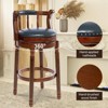 NicBex Seat Height 29.5 Inch Swivel Bar Stools,Modern Wooden Barstools Chair with Leather Cushion for Home Kitchen Counter,Brown+Blue - 4 of 4