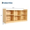Natural Wood 6-Section Kids' Montessori Shelf with Adjustable Dividers ¨C Toy & Book Storage for Playrooms & Classrooms - 2 of 4
