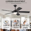 52 Inch Down Rod Ceiling Fan with Light,Dual side Blades - 4 of 4