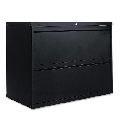 Alera Two-Drawer Lateral File Cabinet Black LF3629BL 36w x 19-1/4d x 28-3/8h 