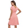Clearlove 2025 Summer Maternity Nursing Dress Baby Shower Short Sleeves A-line Midi Pregnancy Dress - 4 of 4