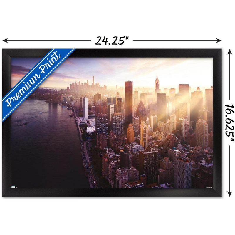 Trends International Cityscapes - New York City, New York Skyline at Dusk Framed Wall Poster Prints, 3 of 7
