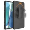 Nakedcellphone Combo for Samsung Galaxy Note 20 - Ring Grip/Stand Case and Belt Clip Holster - Black - 3 of 4