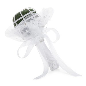 Sparkle and Bash Foam Wedding Bouquet Holder for Fresh and Artificial Flower Arrangements, 3 x 7 In - 1 of 4