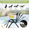 Lounge Chair Supports Indoor/Outdoor Adjustable Folding Recliner with 26 Inch Seat, Removable Cup Holder & Headrest - 3 of 4