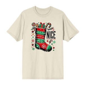 Nice Christmas Stocking Men's Crew Neck Short Sleeve Tee - 1 of 2