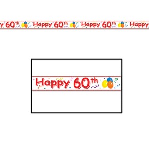 Beistle Happy Birthday Party Tape, Choose your Milestone Birthday, 3" x 20', (5/Pkg) - 1 of 1