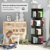 4-Tier Rotating Bookshelf, 360° Wood Bookcase Tower for Small Spaces, Floor Standing Revolving Storage Organizer - 3 of 4