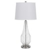 Cal Lighting 150W 3 Way Walham Glass Table lamp with hardback Fabric Shade (Sold in Pairs) - 2 of 2