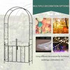 Gulches 7.5' Metal Garden Arch with Gate, Garden Arbor Trellis for Climbing Plants, Roses, Wedding Arch for Outdoor Garden, Lawn, Backyard, Black - 2 of 4