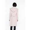 JENNIE LIU Women's Cashmere Wool Double Face Hooded Overcoat with Belt - 2 of 4