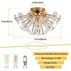 6-Light Flush Mount Ceiling Light with G9 Bulb Sockets, Large 19.7" Modern Flower Design for Bedroom, Living Room, Kitchen – The Pop Home - 4 of 4