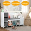 Kids Bookshelf with Reading Nook, Bookcase with Detachable Cushion, Adjustable Shelf,Storage Organizer with Book Rack - image 4 of 4