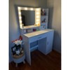 DOMETOUR Vanity Desk with Mirror, Lights & Drawer, 3-Level Storage, Adjustable Brightness, 3 Lighting Modes, Bedroom Dressing Table (Pink) - 4 of 4
