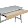 CAVINAS Home Office Desk Modern Writing Desk with Central Storage Drawer, Wooden Desktop for Office and Study - 4 of 4