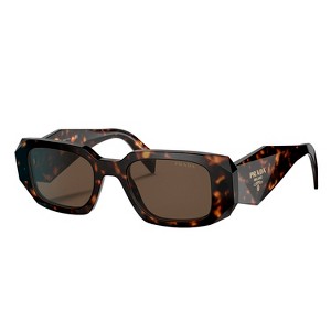 Prada PR 17WS 2AU8C1 Womens Rectangle Sunglasses Tortoise 49mm - 1 of 3
