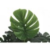 Monarch Specialties Artificial Plant 24 inch Tall Monstera Indoor Faux Fake Table Greenery Potted Real Touch Decorative Green Leaves Black Pot - 4 of 4