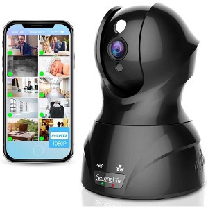 SereneLife IPCAMHD82 - 1080p HD IP Camera, WiFi Wireless Network Camera, Remote Video Monitoring, Built-In Microphone & Speaker, App Control - 1 of 4