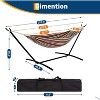 Hammock with Space Saving Steel Stand Included ,450lb Capacity Standing Hammocks for Outside Garden Backyard - 2 of 4