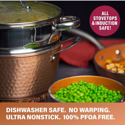 Gotham Steel 9.5" Copper Nonstick Fry Pan with Lid