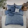Sapphtopaz Comforter Set Bedding Comforter Sets Seersucker Modern Splicing Design Texture Printing Pattern Quilt Set 7 Piece - 3 of 4