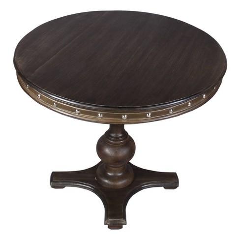Round Wooden Farmhouse Dining Table, Round Wood Pedestal Table Base