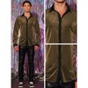 Lars Amadeus Men's Long Sleeves Party Shining Sparkle Dress Shirts - 4 of 4
