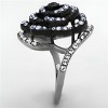 Slickblue Women's Two-Tone IP Black Ring, Stainless Steel with Amethyst Synthetic Crystal, Flower Style, Size 5-10 - 4 of 4