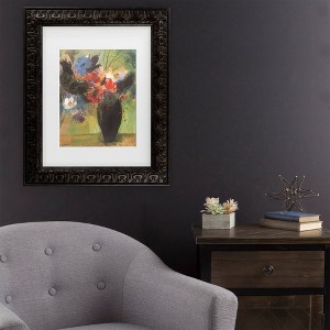 Trademark Fine Art Sheila Golden The Black Vase Matted Framed Art - 1 of 4