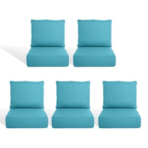 Buenhomino 24"x22" Outdoor Deep Seat Cushion Set, 6-inch Thicked Waterproof Patio Furniture Cushions with Removable Cover,8 Colors - 1 of 4