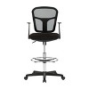 Riviera Drafting Chair - Black: Mesh Back, Adjustable Height, Footring, Home Office & Studio Comfort - 2 of 4