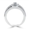 Pompeii3 1 Carat Vintage Halo Diamond Engagement Wedding Ring Set 14K White Gold - 2 of 4