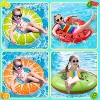 Jasonwell 3PCS Fruit Pool Floats - Watermelon, Orange & Lime Inflatable Swimming Rings for Kids & Adults, Multi-Color - 4 of 4