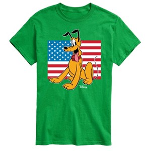 Men's - Disney - Pluto Patriotic USA Flag Short Sleeve Graphic T-Shirt - 1 of 4