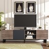 ChicFurnit TV Stands and Consoles Entertainment Center with Storage Cabinets and Open Shelf Media Console for Room, Brown, 70.86"*15.35"*19.88" - 3 of 4