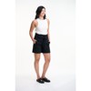 Lafidi Women’s Libbi Hi-Rise Paperbag Shorts with Self Sash Belt and Side & Welt Pockets for a Flowy Yet Tailored Look - 3 of 4