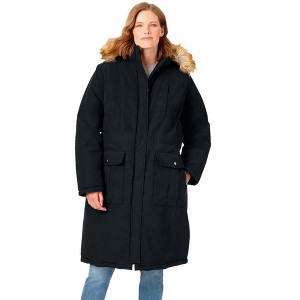 Woman Within Women's Plus Size The Arctic Parka In Extra Long Length - 1 of 4