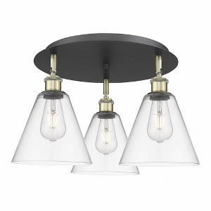 Berkshire - 3 Light Flush Mount In Industrial Style-10.5 Inches Tall and 19.75 Inches Wide - 1 of 1